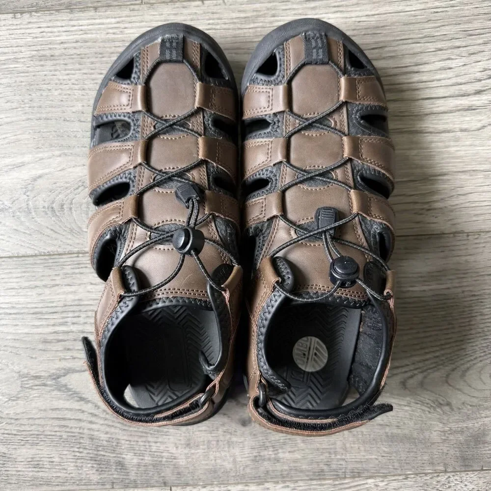 Khombu Travis Men’s Closed Toe Adjustable Strap Fisherman Sandals - Size 9M